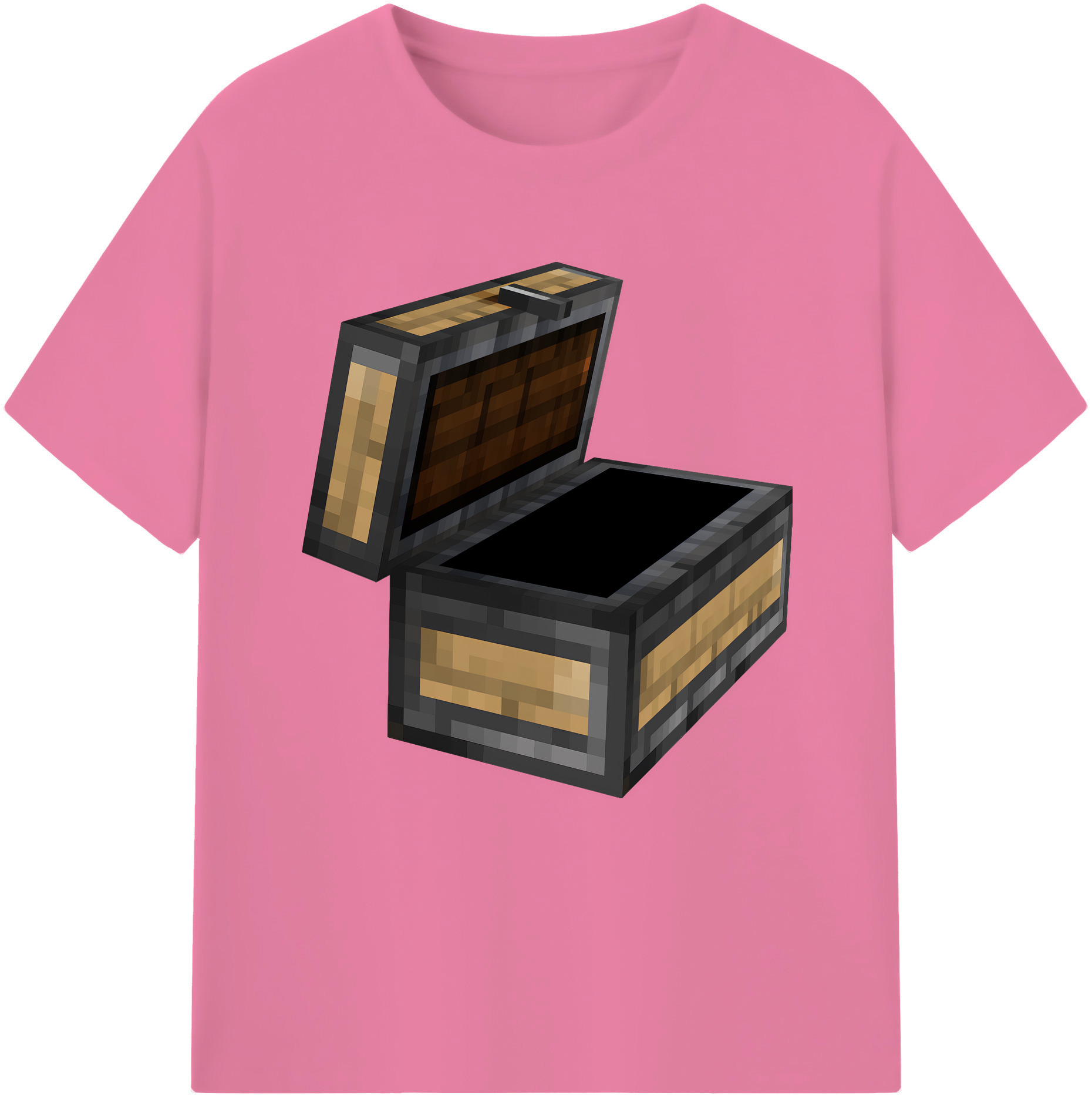 （画像用） マインクラフト ブロックの世界 Minecraft MC Block world 綿100％半袖Tシャツ（フロントプリント）